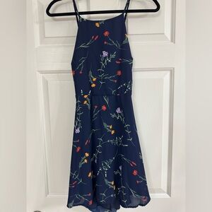 Lulus Blue Floral Mini Dress Sizes. Size small. Worn once.